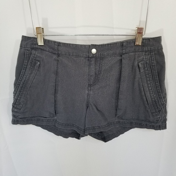 Linen Converse Grey Booty Shorts - Picture 1 of 5